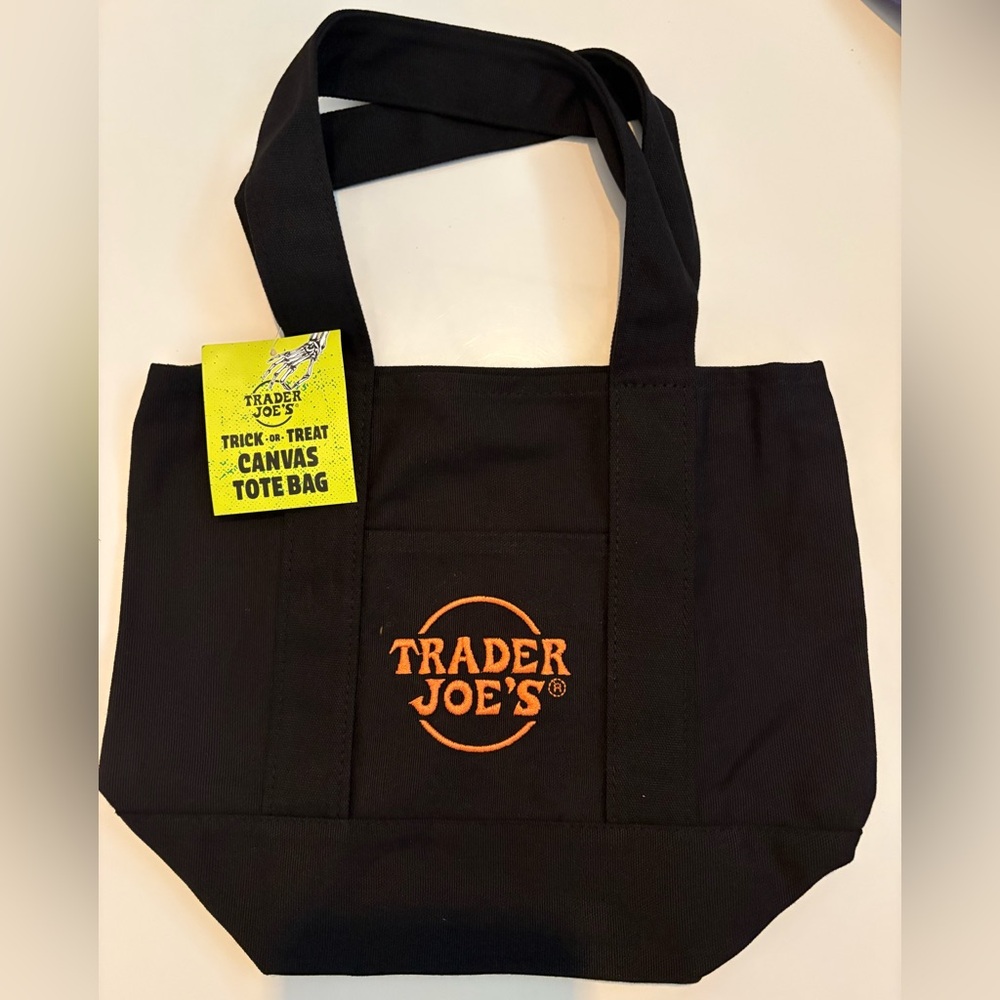 Trader Joe's Halloween Canvas Tote Bag - Black (Soon to be discontinued!)